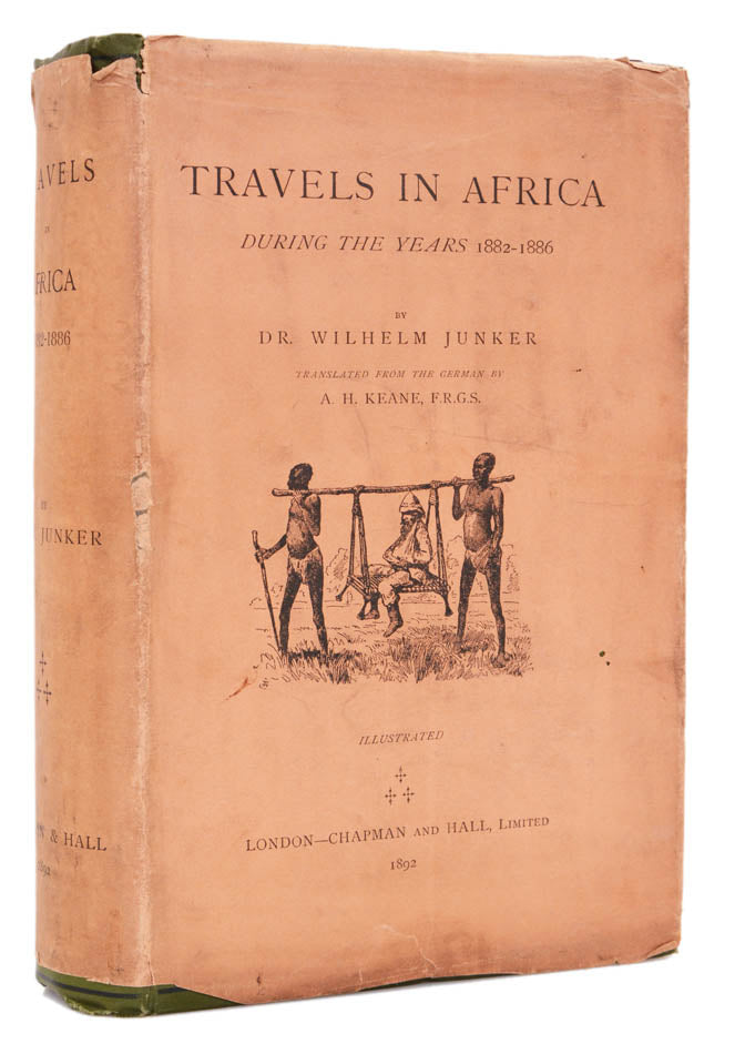 With rare dust wrapper. Junker charted the course of the Congo and its tributaries during his decade in Central Africa.