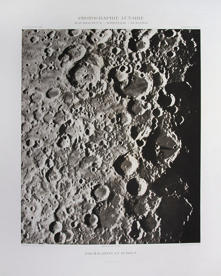 Photographie Lunaire. Maurolycus_Stoefler_Walter. Pl. II