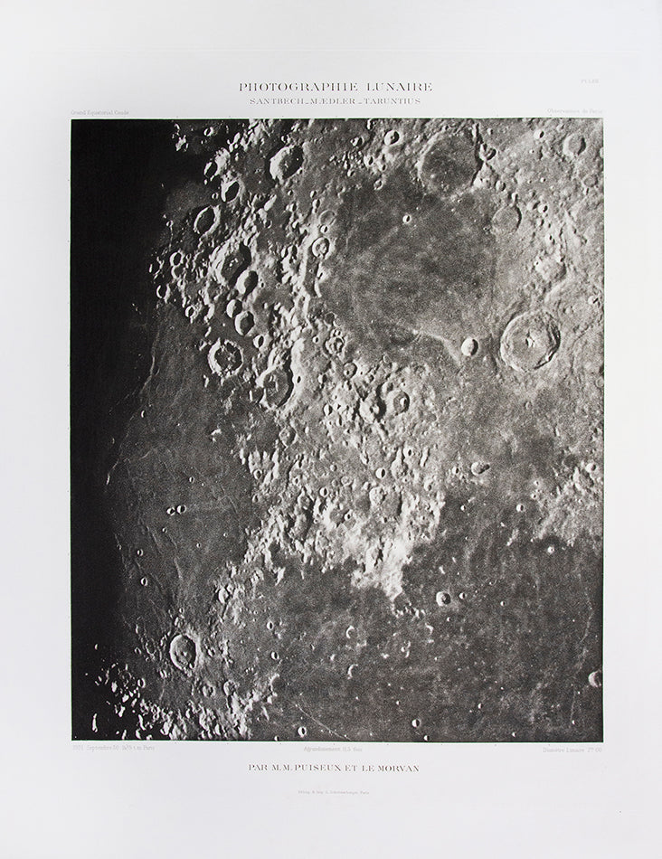 Photographie Lunaire. Santbech Mædler Taruntius. Pl. LXIII.