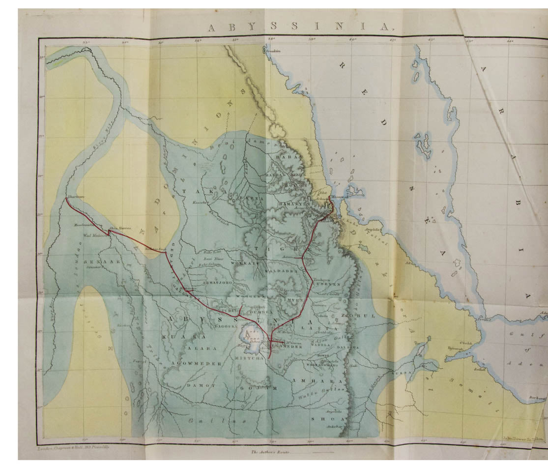 First edition of Henry Dufton's Narrative of a Journey through Abyssinia, one of the first and best accounts of the Ethiopian ruler Emperor Tewodros, whom he met at Dabra Tabor.