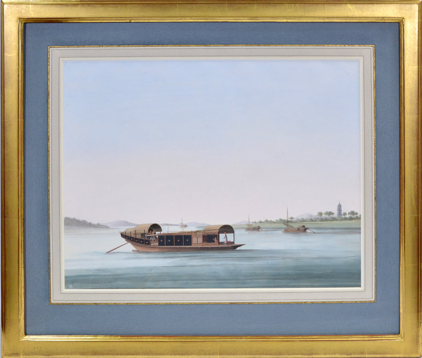 Well executed and highly atmospheric watercolours capturing the importance of the river for trade in early nineteenth- century China.