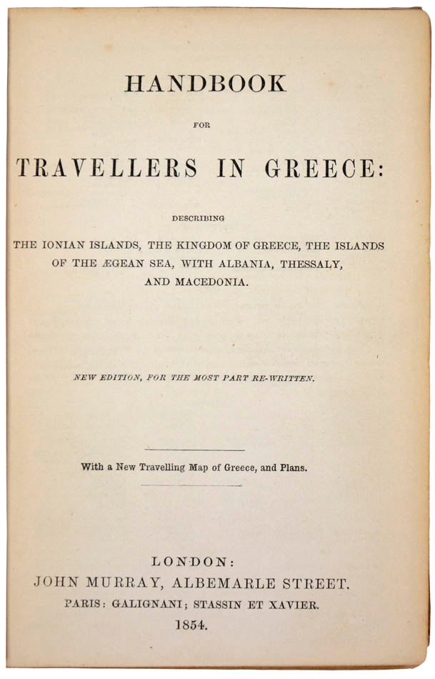 This was the first detailed edition on Greece (previous editions were included Asia Minor, Turkey and the East).