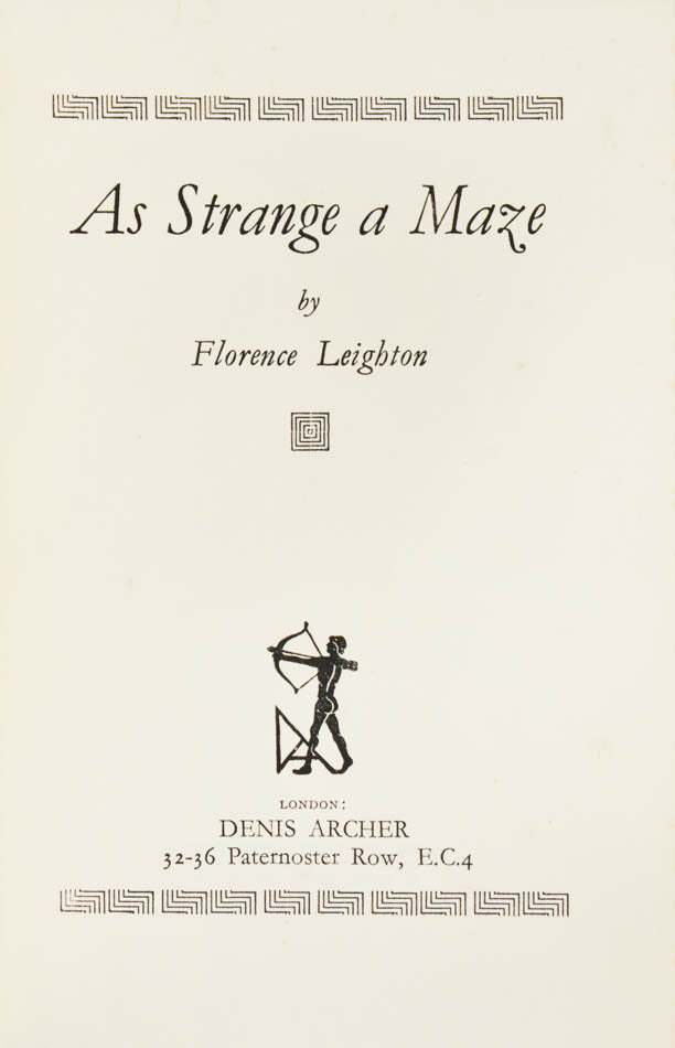 A very good first edition of this murder mystery novel by Florence Leighton Pfalzgraf, uncommon in the jacket and in such admirable condition.