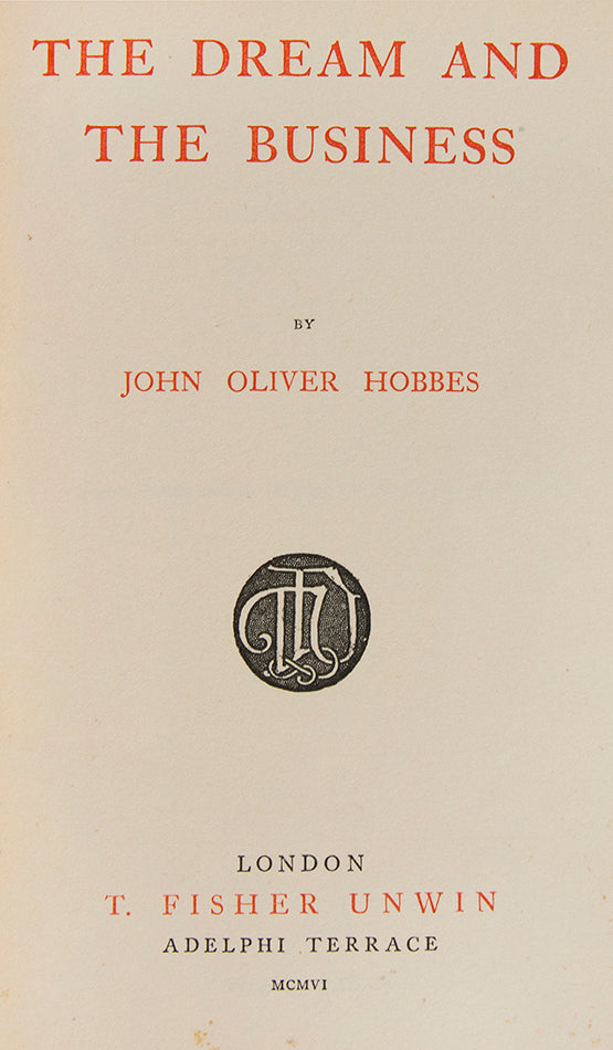 The first edition of Hobbes' last work, as she died unexpectedly that same year. This copy in the incredibly rare dust-jacket.