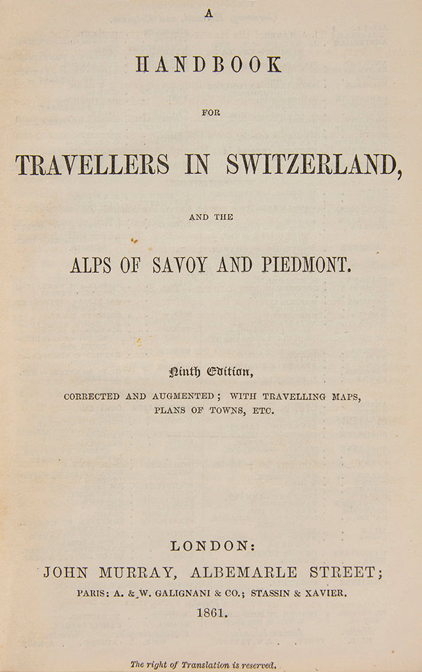 The first section is devoted to Switzerland. The second section covers the Alps of Savoy and Piedmont.