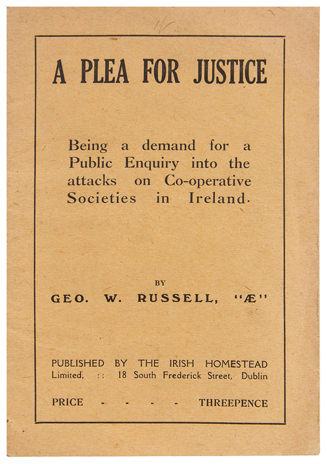 A Please for Justice is a detailed account of the the Co-operative Societies upon which a considerable proportion of the population of Ireland relied.