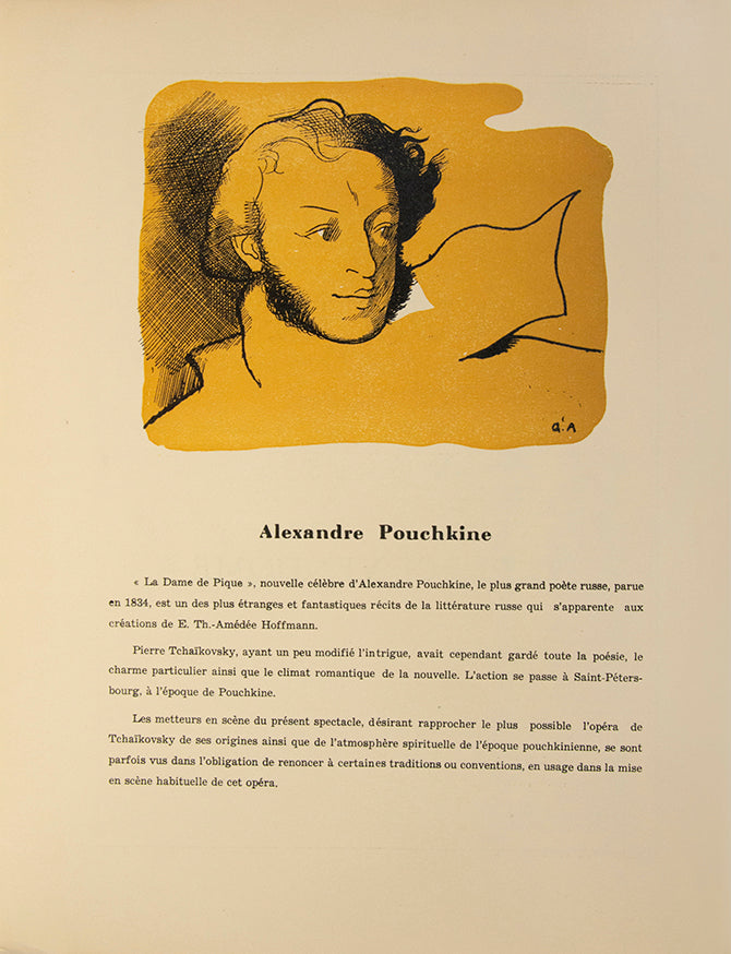 Annekov's own copy. Programme for the Russian opera in Paris.