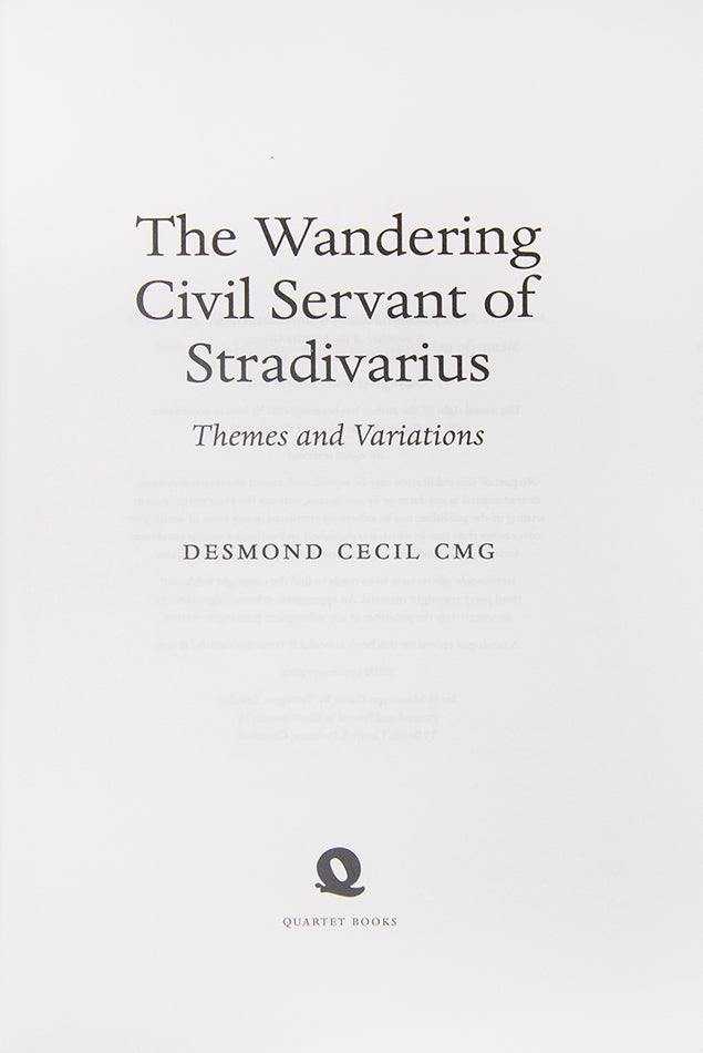 passionate account of the extraordinary life of a young professional violinist in Switzerland, a senior British diplomat around the world.