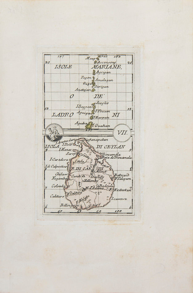 A rare engraved playing card map designed to play the Florentine version of the tarot game, the Minchiate.