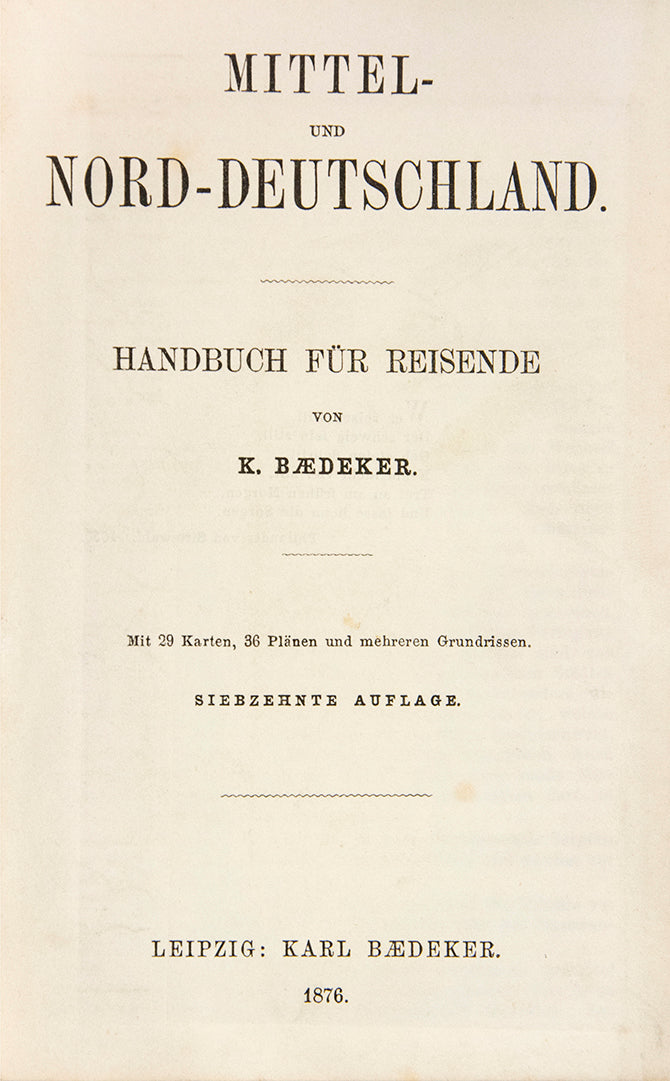 A scarce edition covering North-eastern Germany. Plans include Berlin, Leipzig and Copenhagen.