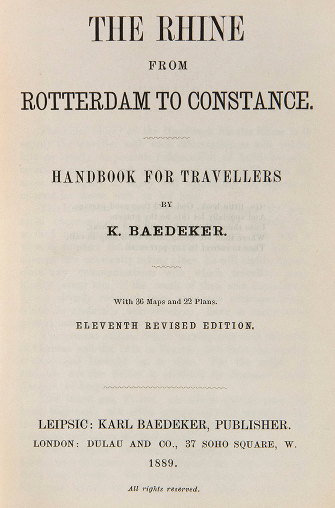 The Rhine was one of the longest series published by Baedeker.