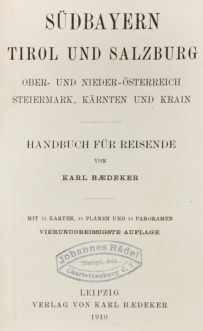 A scarce edition of Baedeker's Sudbayern.
