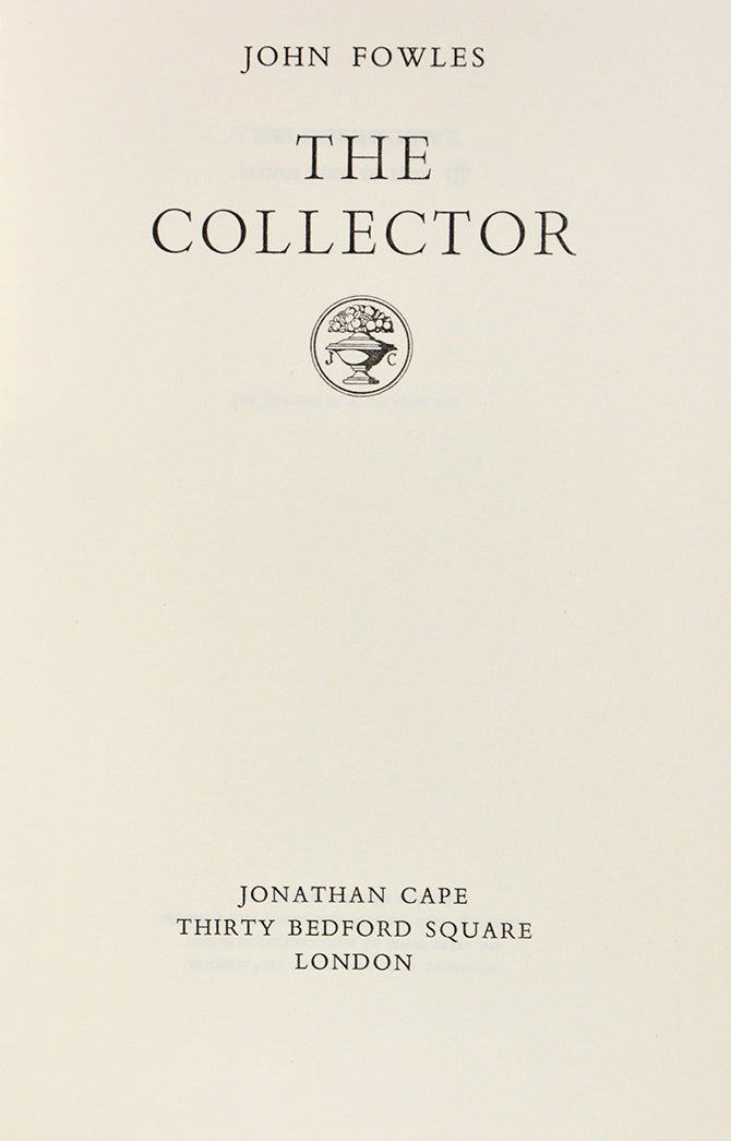 A very good and fresh edition of the first novel by John Fowles, signed by the author in the first month following publication. Tom Adams dust jacket.