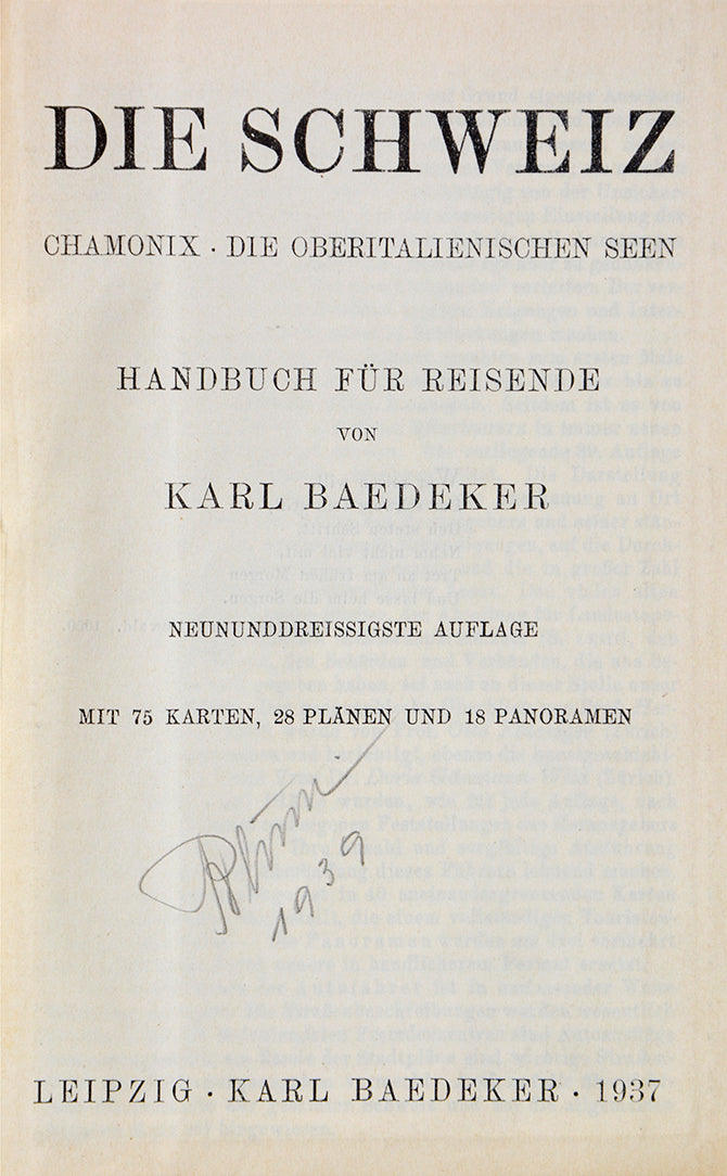 Last edition in the series. Endpapers dated "Mai 1937".