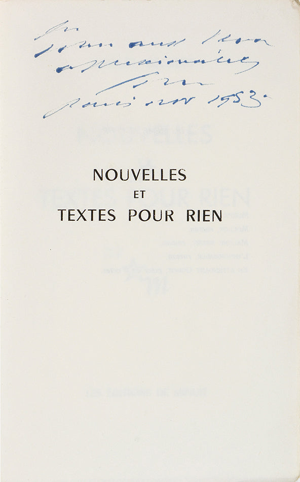 Inscribed presentation copy.