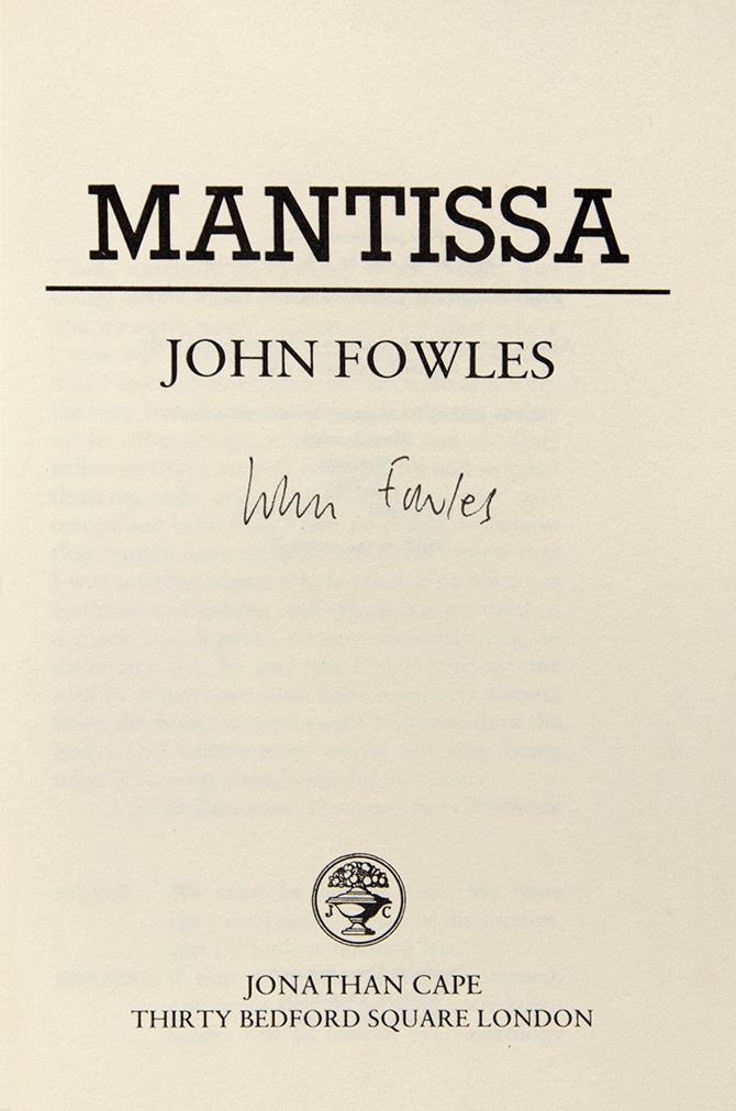 First edition, signed by the author on title-page; 8vo; publisher's grey boards, dust-jacket, spine slightly sunned, minor spotting.