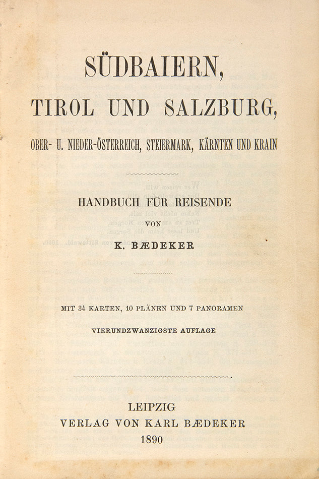 Town plans include Munich and Innsbruck.