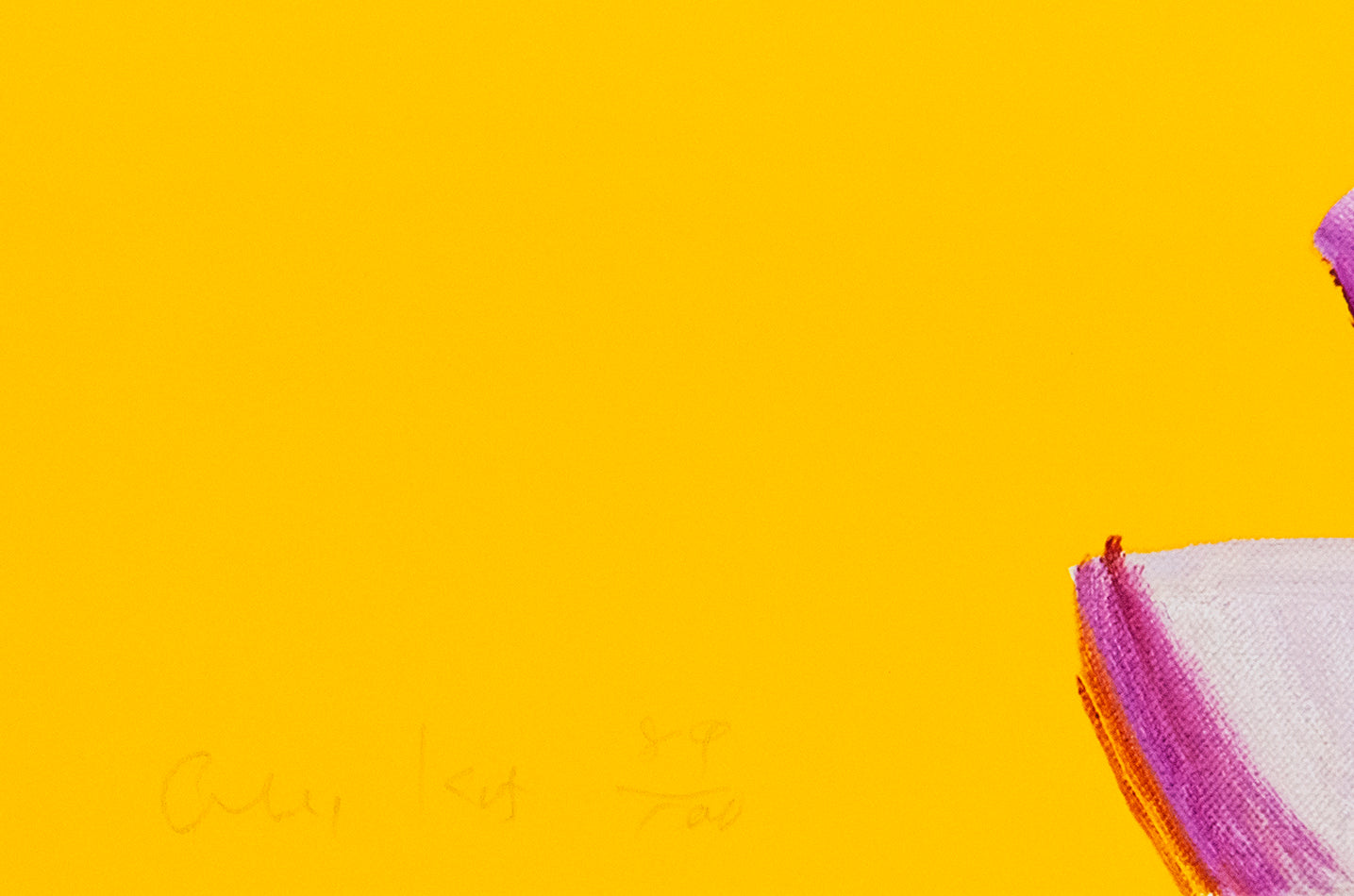 Alex Katz, Azaleas on Yellow, from edition of 100, 2021, on Innova Etching Cotton Rag paper, signed in pencil, archival pigment print