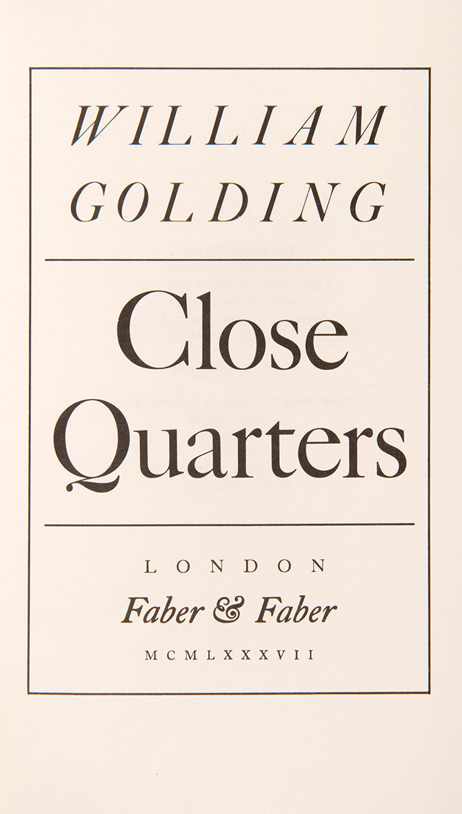 First edition of William Golding's Sea Trilogy in the dust jackets.