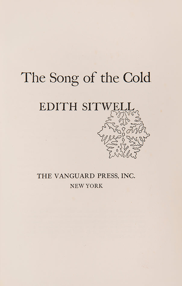 First US edition of Edith Sitwell's Song of the Cold.