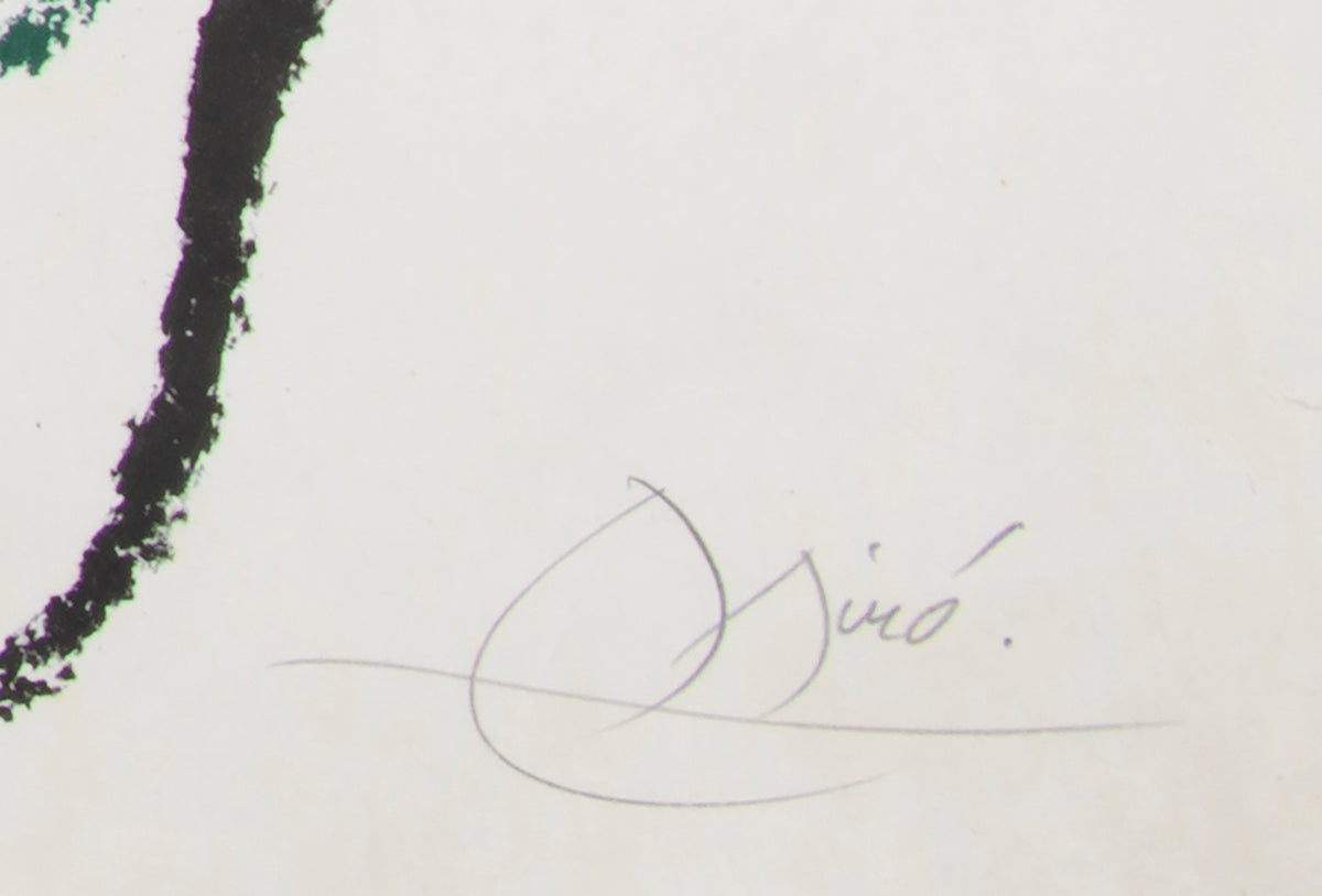 Joan Miro, One Plate, from Ubu au Baleares, 1971, on Japon nacre paper, signed, printed by Mourlot