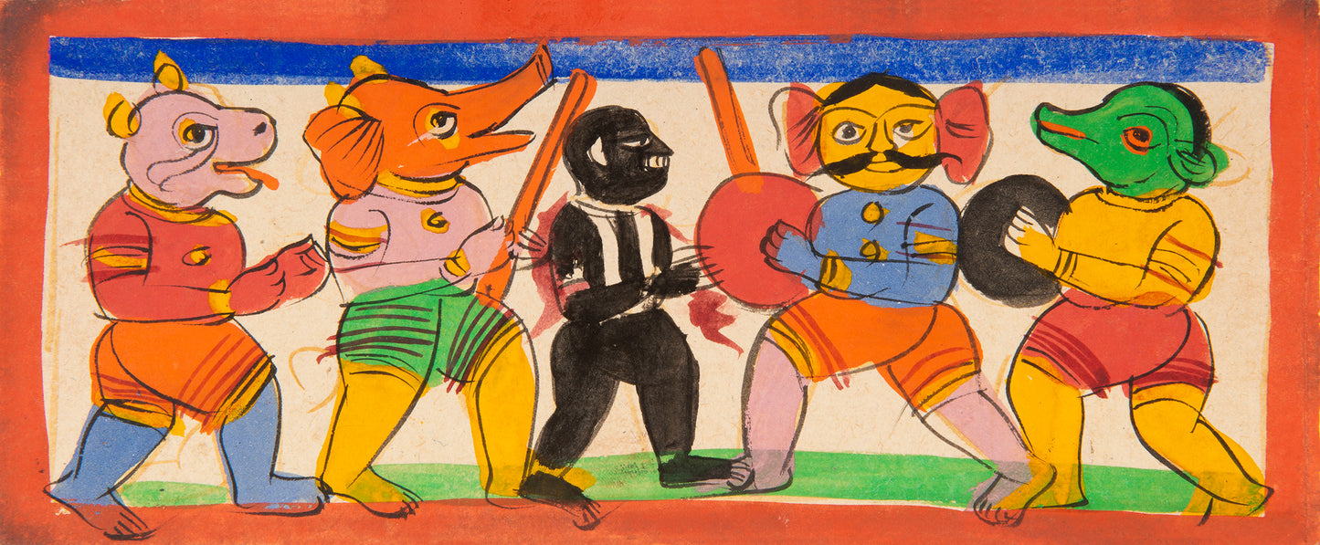 16 leaves from a Jain Heaven and Hell series painted on paper, from Gujarat late eighteenth century.