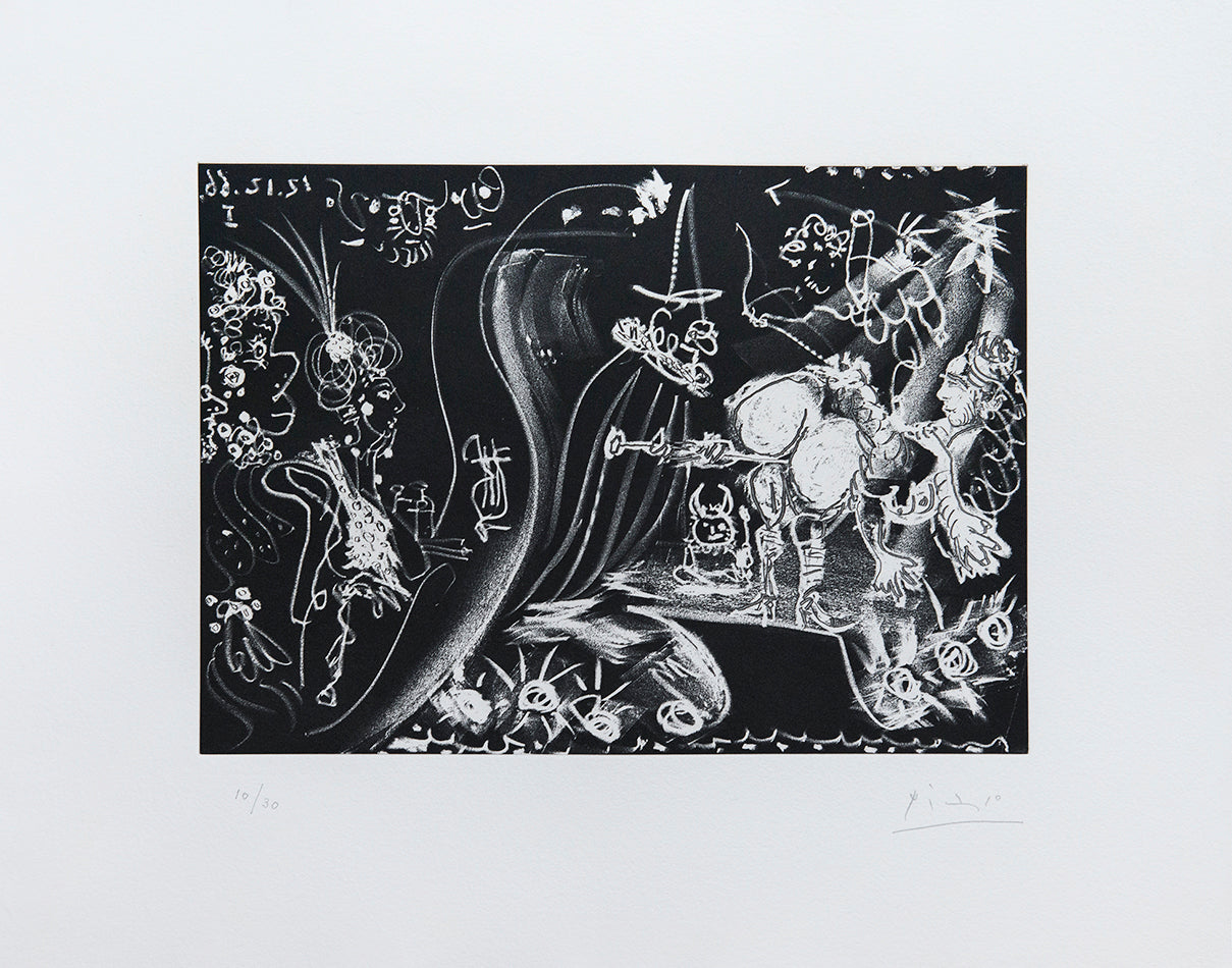 Pablo Picasso, plate 6 from Le Cocu Magnifique, 1968, etching, signed by the artist, from the edition of 30