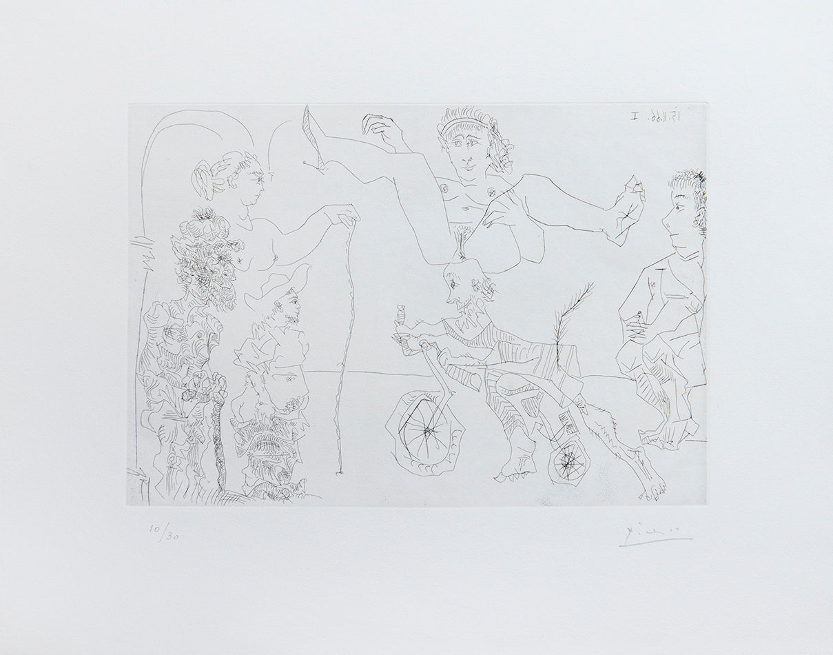 Pablo Picasso, plate 5 from Le Cocu Magnifique, 1968, etching, signed by the artist, from the edition of 30