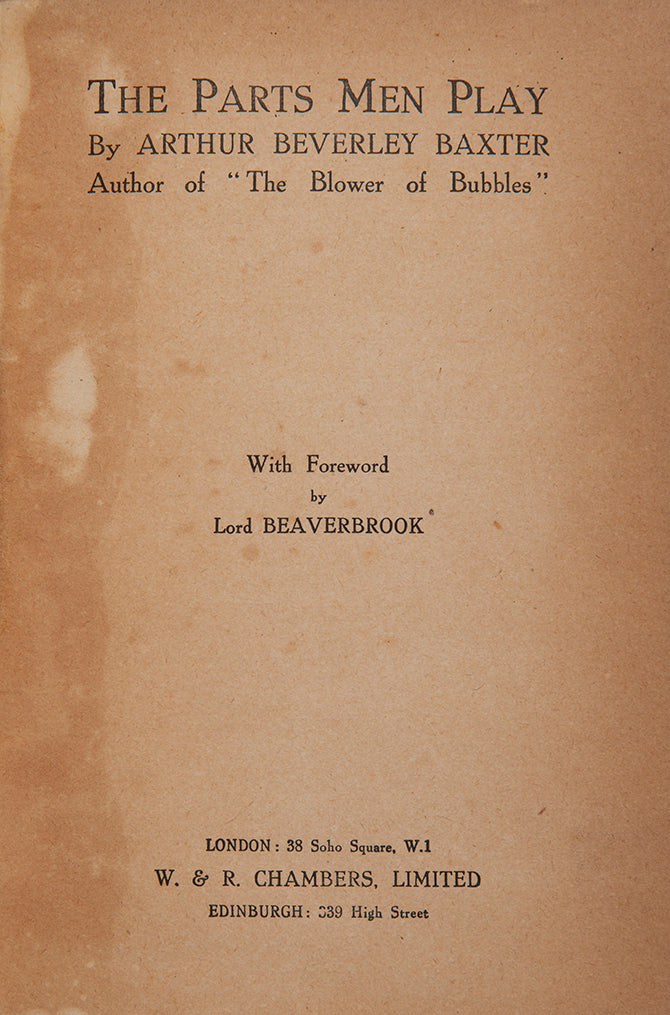 A fine presentation copy of this scarce Canadian work, inscribed by the author on the front free endpaper.