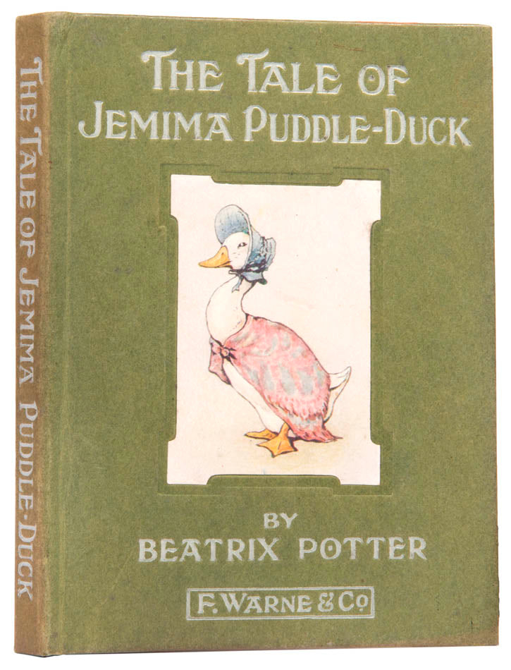 The Tale of Jemima Puddle-Duck by Beatrix Potter with a fine provenance.