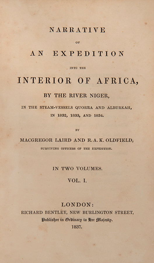 The purpose of this expedition was the commercial development of the recent discoveries by the brothers Lander of the River Niger.