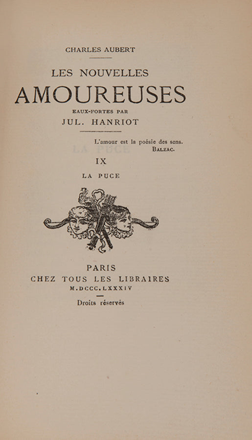 The complete set of Les Nouvelles Amoureuses by Charles Aubert.