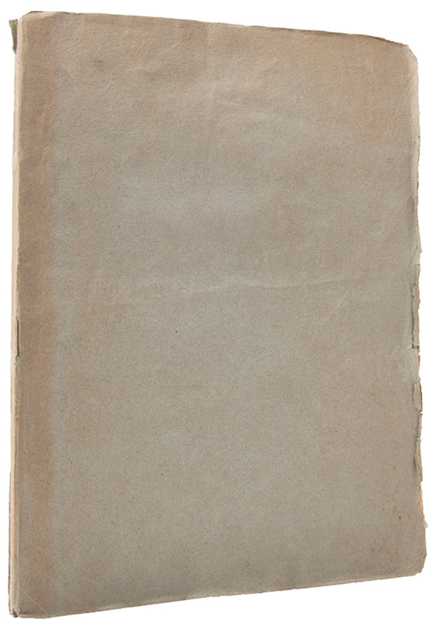 Large paper copy of the first edition of L'Identità del Fluido Elettrico col cosi detto Fluido Galvanico by Alessandro Volta, in the original wrappers.