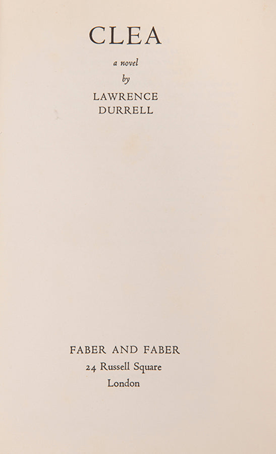 Set of first impressions of Lawrence Durrell's Alexandria Quartet published in London between 1957 and 1960.