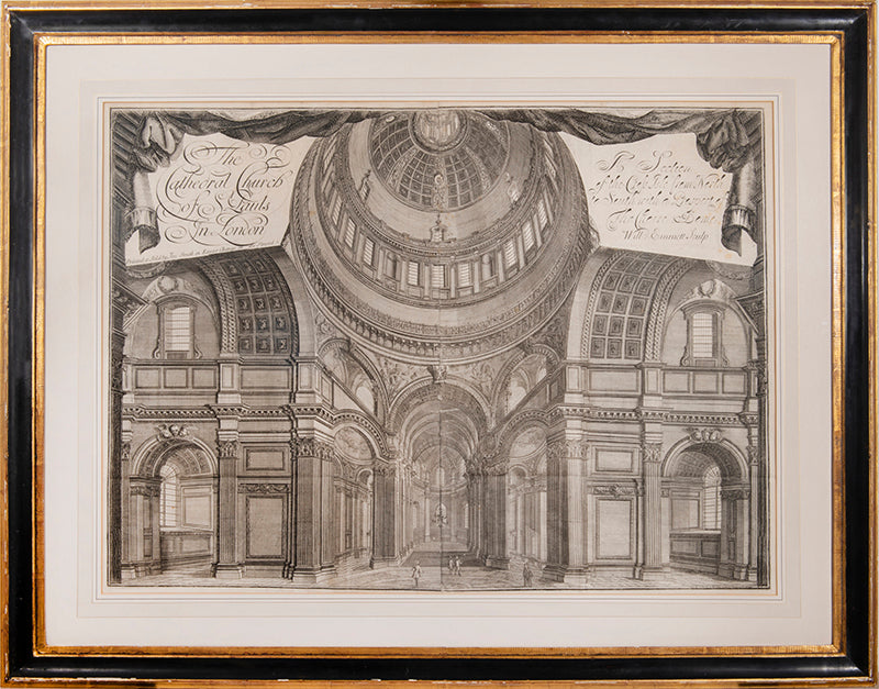 A pair of copper engravings, framed and glazed, 1724