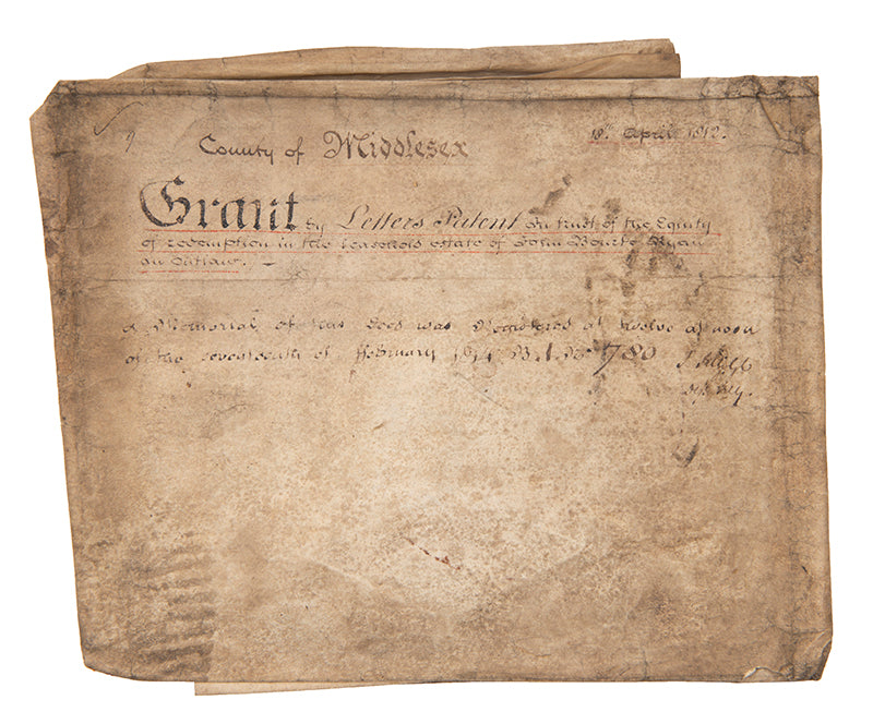 A deed granting the equity of redemption in the leasehold estate of John Bourke Ryan to his creditors, including the merchant Edward Goldsmid