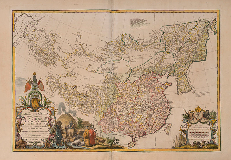 The French cartographer Jean-Baptiste Bourguignon D'Anville (1697-1782), acquired copies of the Kangxi maps and devised his own interpretations