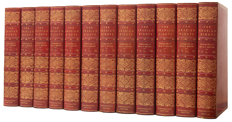 One of 50 edition de luxe sets of the Arabian Nights by Richard Burton, published from 1902 to 1904.
