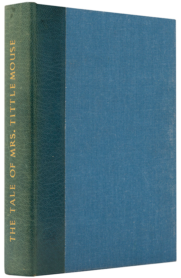 A first deluxe edition of Beatrix Potter's The Tale of Mrs Tittlemouse with 26 colour plates, original moire cloth binding, near fine.