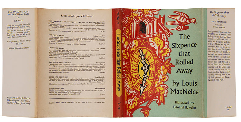 Edward Bawden's personal copy of The Sixpence that Rolled Away by Louis MacNeice, with Bawden's ownership signature.