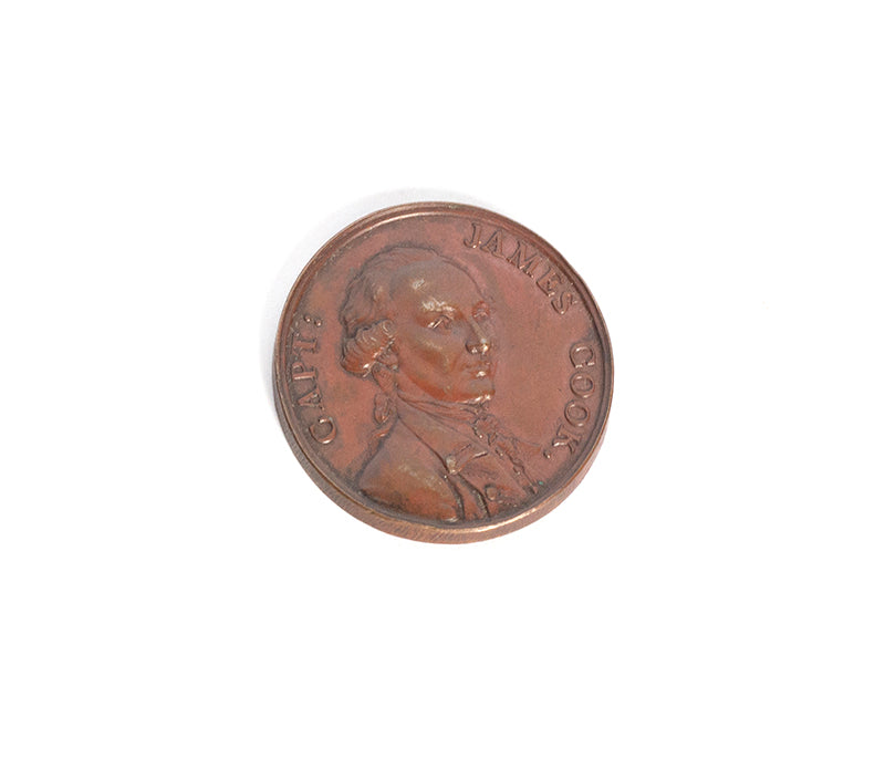 The Courage and Perseverance medal was struck soon after word of Capt. Cook's death reached England in 1780.