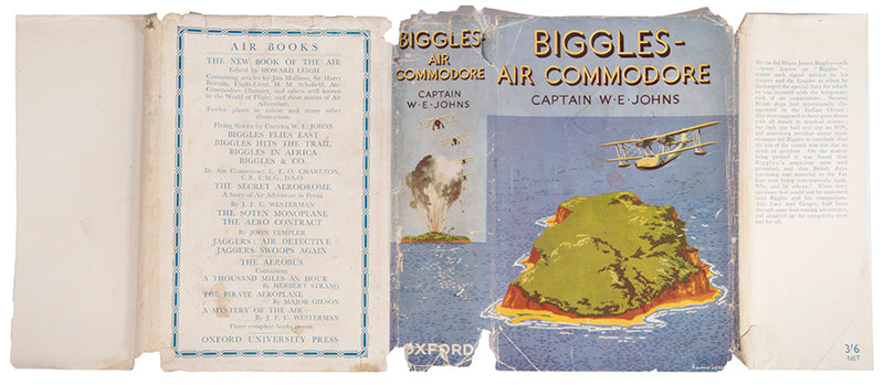 First edition of Biggles Air Commodore by Captain W.E. Johns published in London in 1937.