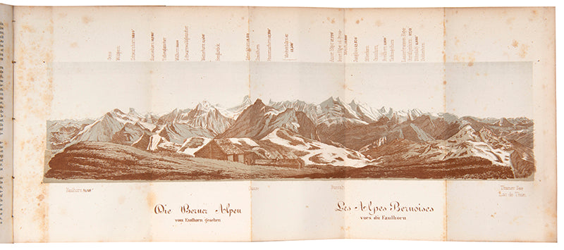 This is the first variant in 1854 and contains the coloured frontispiece of the coats of arms of the various Swiss Cantons.
