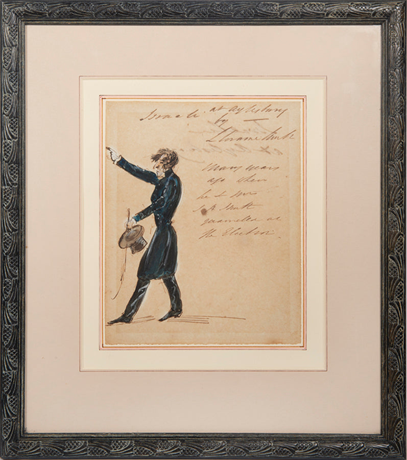 Original drawing of Disraeli by Rev. Loraine Loraine-Smith (1784–1857), son of the painter Charles Loraine Smith (1751–1835).