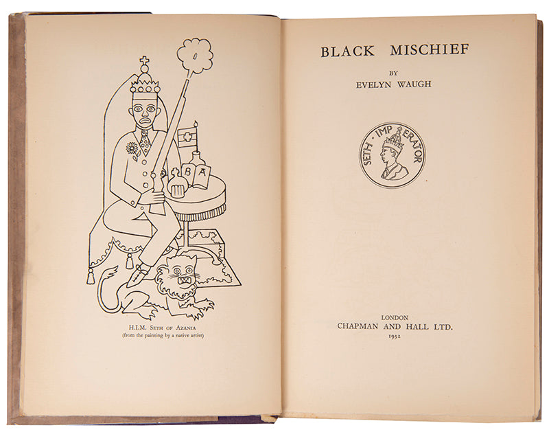 First edition of Black Mischief by Evelyn Waugh, signed by the author.