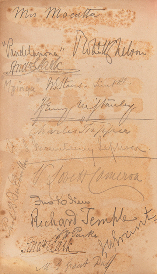 Paul du Chaillu's copy of the special autograph edition of Stanley's American testimonial banquet.