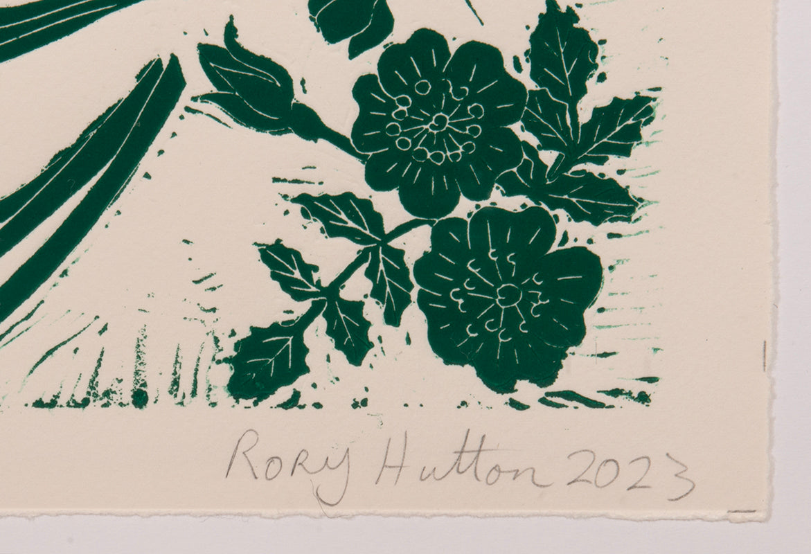 Rory Hutton, Spring, 2023, linocut printed in colours, signed by the artist, from the edition of 5, on wove paper