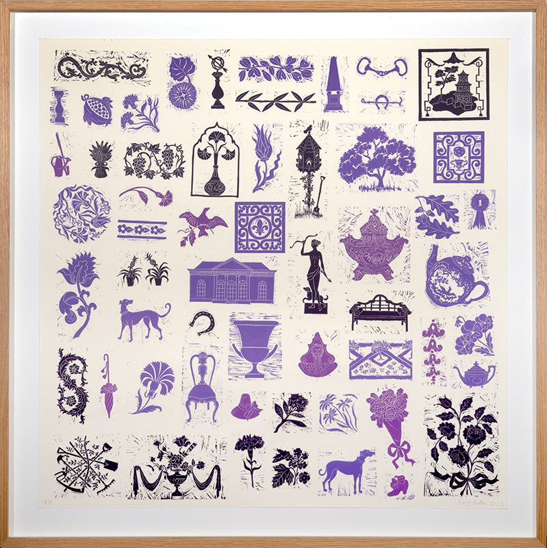 Rory Hutton,Winter, 2023, linocut printed in colours, signed by the artist, from the edition of 5, on wove paper