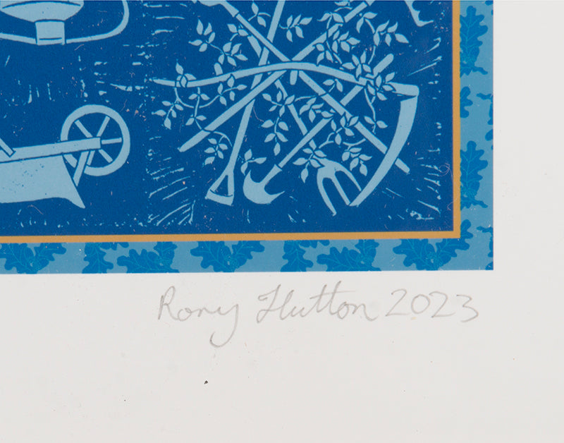 Manor Garden by Rory Hutton is a giclee print, signed by the artist, from the edition of 30, printed on wove paper.