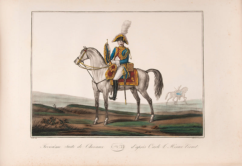 A fine copy of Recueil de chevaux de tous genres by Carle and Horace Vernet, a remarkable series of hand-coloured lithographs of horses.